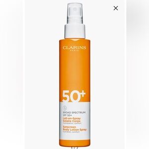 Clarins Paris Broad Spectrum SPF 50+ Sunscreen Body Lotion Spray
